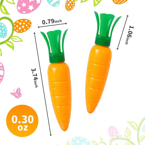 24 Rimming, Pk Carrot-Shaped Powder Candy, Apple, Orange & Strawberry Flavor Candy Powder for Dipping with Lollipops