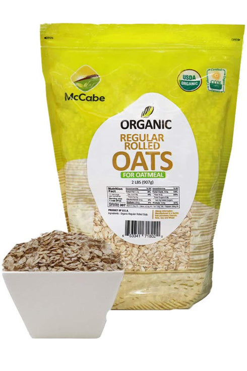 McCabe's Organic Oat Delight: Whole Oats Groats & Regular Rolled Oats - Pure USDA & CCOF Certified Goodness from the