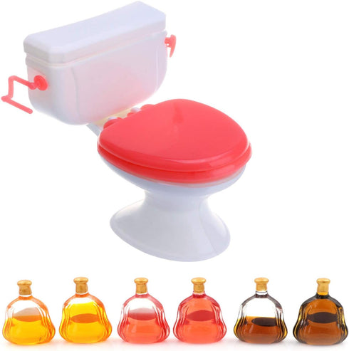 Funny Toilet Toy Set Cake Toppers for Bachelorette Celebrating Party Birthday Cake Decorations