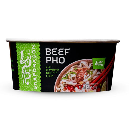 2.1 (Pack 6) Snapdragon Beef Pho, Beef Flavored Noodle Soup Bowl, Ounce