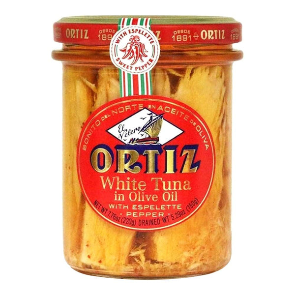 Ortiz , Espelette Sweet Pepper White Tuna In Olive Oil, 7.76 Ounce