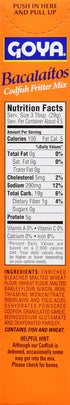 Goya Codfish Fritter Mix, Bacalaitos, 4.5 Ounce