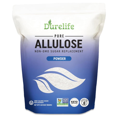 Durelife Allulose sweetener, 5 lb 100% Pure No Erythritol powdered Sugar Substitute,