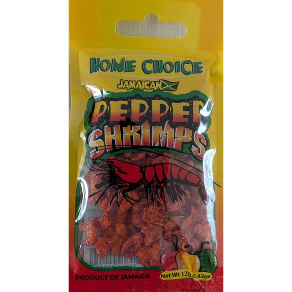 BNDLDEALZ 10 Pack (12g Jamaican Peppered Shrimp Bundle Each) Featuring Home Choice Dried Peppered Seafood Snack, Spicy