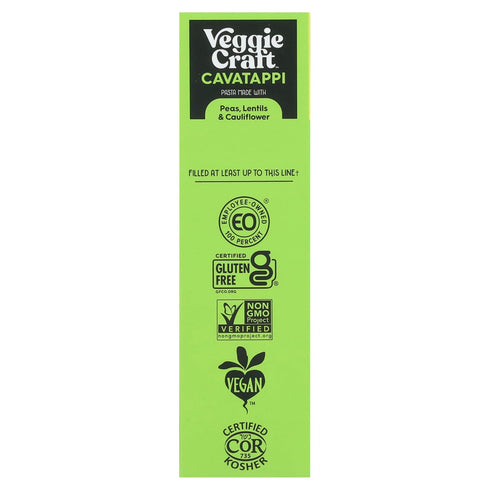 24 8 oz (Pack 2) Veggiecraft Farms Cavatappi Pasta - Gluten Free Cavatappi, High Protein Plant Based Noodles with Pea