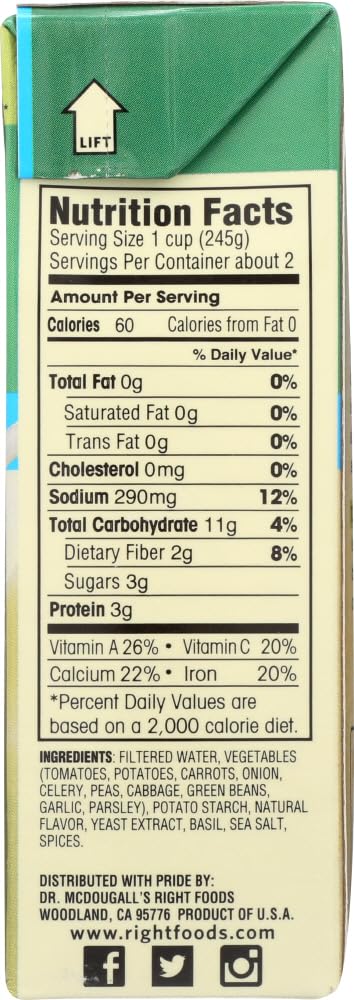 6-17.9 oz. Dr. McDougall's Garden Vegetable Lower Sodium Soup - Case