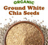 3 Food to Live Organic Ground White Chia Seeds, Pounds Raw Natural Milled Seeds. Non-GMO, Kosher, Vegan, Bulk