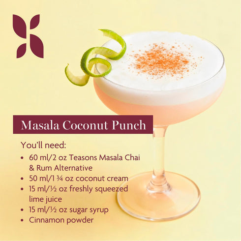 (700ml) Teasons Masala Chai & Rum Alternative | Premium Tea-Based Non Alcoholic Spirit | Sophisticated No-Alcohol