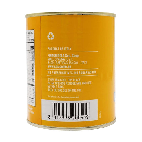 28.22 oz (800g), 100% Yellow Cherry Tomatoes in Puree, Pomodorini, Daterini Italian, Cosi Come