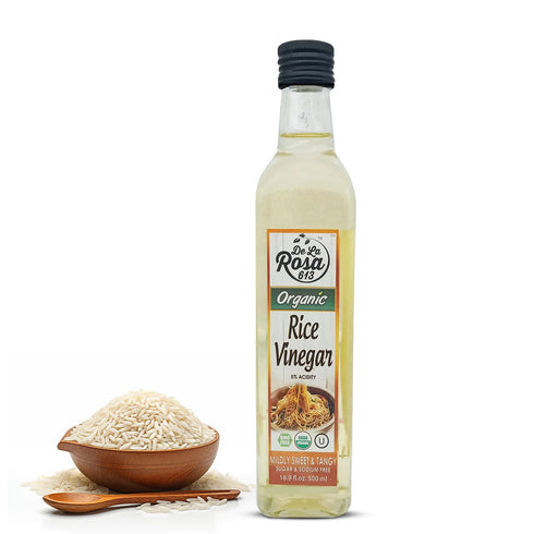 De La Rosa Organic Rice Vinegar 5% Acidity, Kosher, Great for Cooking,