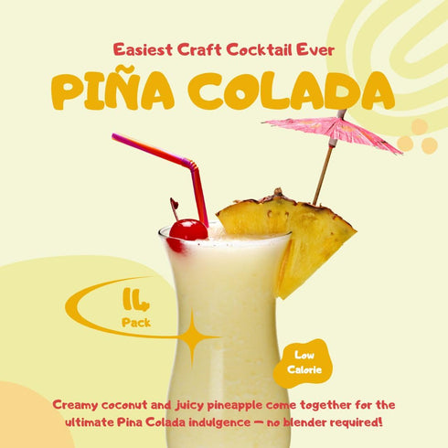 14 Maud's Mixers Pina Colada Cocktail Mix, ct, Mocktail Non-Alcoholic Drinks - Made with Real Agave - Low Calorie, Low