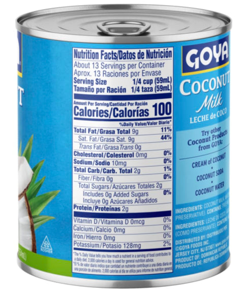 25.5 oz, 2-Pack Goya Coconut Milk