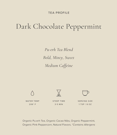 50 Art of Tea | Dark Chocolate Peppermint Dessert Tea | Organic Black Tea | Pyramid Tea Bag Sachets