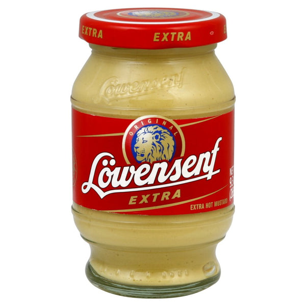 Loewensenf Lowensenf Mustard in Jar, Extra Hot, 9.3 Ounce