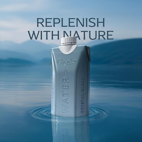 GLAS WATER (12 Pack) 16.9 oz 500ml GLAS Natural Spring Water / | Boxed Water from the Blue Ridge Mountains |