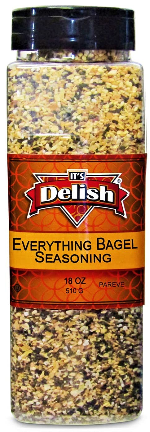 Everything Bagel Seasoning Blend by It's Delish, 20 Oz Large Jar, All Natural Bagel Spice Seasoning Mix