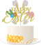 Kaoenla Gold Glitter Happy Easter Cake Topper - Bunny Easter Egg Decor,
