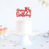 Red Glitter 18th Birthday Cake Topper - Happy Eighteen Cake Topper - Cheers to 18 Years Party Decorations