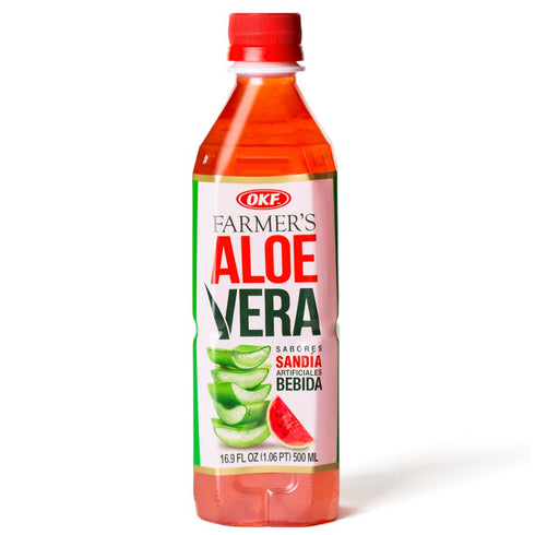 16.9 (10 Pack) OKF Aloe Vera Watermelon Drink, Ounce