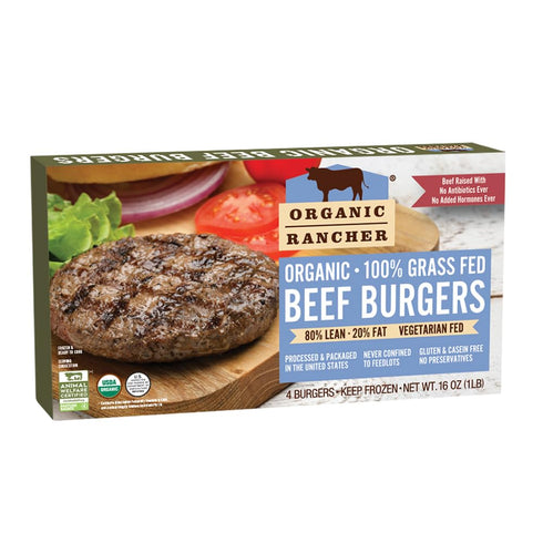 ORGANIC RANCHER , Organic Burger Beef, 16 Ounce