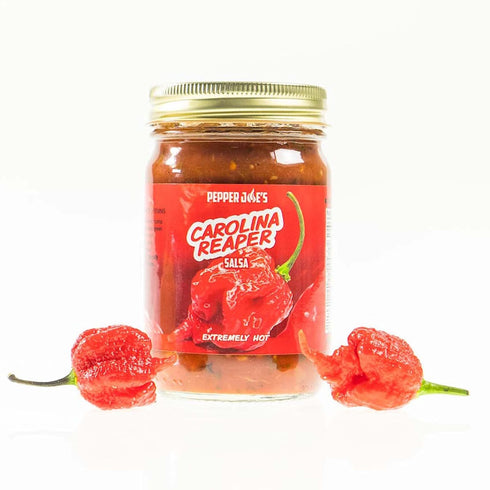 12 Pepper Joes Carolina Reaper Salsa Dangerously Delicious Superhot Salsa with Worlds Hottest Pepper Ounce Jar of Spicy