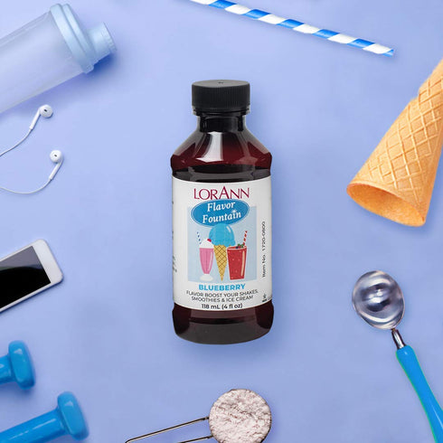 LorAnn Blueberry Flavor Fountain, 4 oz Bottle