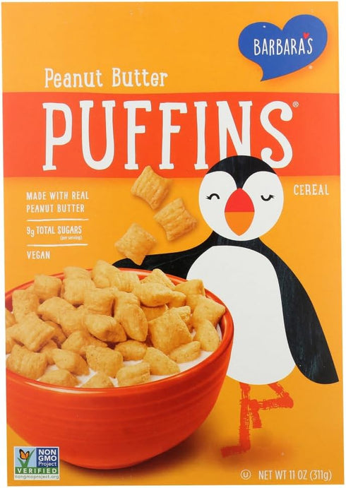Barbara's Bakery Peanut Butter Puffins Cereal - 4 Pack