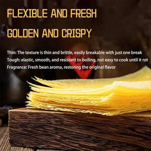Sheets,3.53Oz Bean Curd Sheets,The Top Layer Of Tofu Skin Has A Golden Color And A Soft And Refreshing Texture When