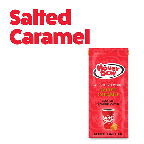 11 oz Honey Dew Donuts Salted Caramel Flavored Ground Gourmet Coffee