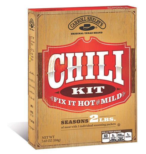 Shelby 3.65 OZ (Pack 2) Package Carroll Texas Chili Kit of May Vary