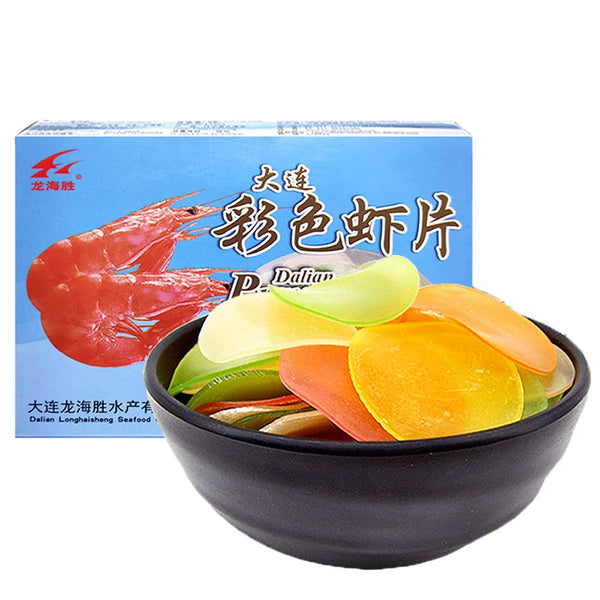 YMeijian Shrimp Potato Chips (Colored Shrimp Chips), shrimp chips uncooked,180g, 1 Box (one
