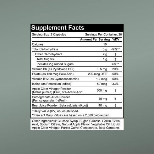 60 Gummies B6 B12-500mg SugarMD Apple Cider Vinegar - Vitamin & Apple Cider Vinegar Supplement from Raw, Unfiltered