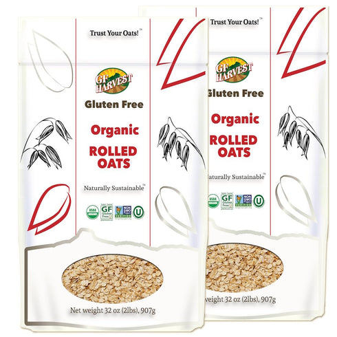 GF Harvest Gluten Free Organic Rolled Oats, 32 Ounce Bag, Pack of
