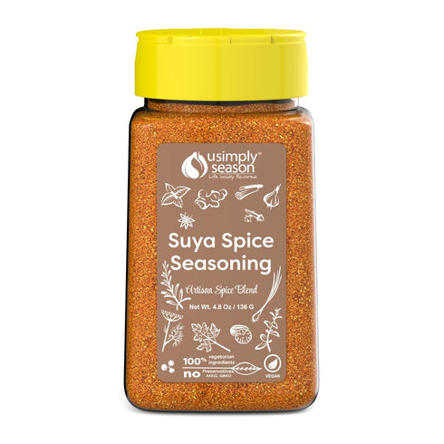 USimplySeason Suya Spice, 4.8 oz - Vegan, Non-GMO, All-Natural Seasoning Blend for Grilling & BBQ