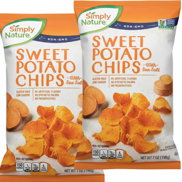 Generic Sweet Potato Chips with Sea Salt 7 oz | Crunchy, Simple, Non-GMO
