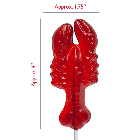 (5-count, Melville Candy Classic Cherry-Flavored Red Lobster Lollipops Handcrafted Hard Candy Party Favors Coastal