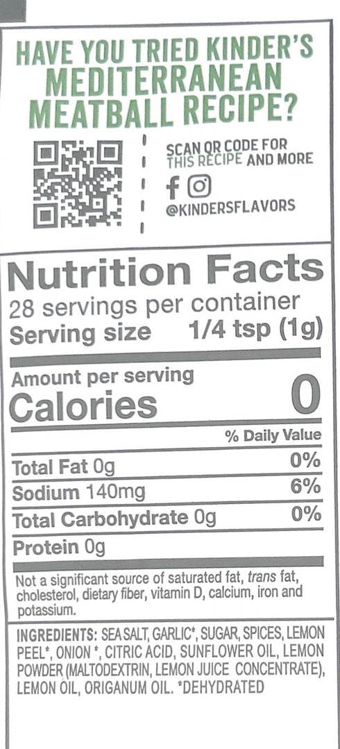 1oz 2 packets Kinder's Seasoning Mixes - (Garlic Herb & Chicken Seasoning)