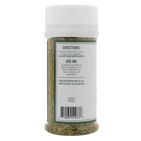 Lillie’s Q Herb Salt Seasoning, 6 oz - Garlic and Herb for Grilling Meat, Poultry & Vegetables