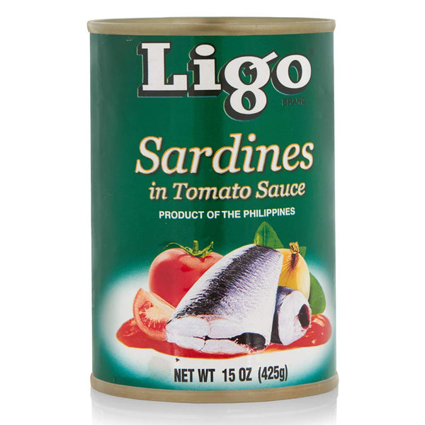 Ligo Sardines in Tomato Sauce (3 Pack, Total of 1,275g)