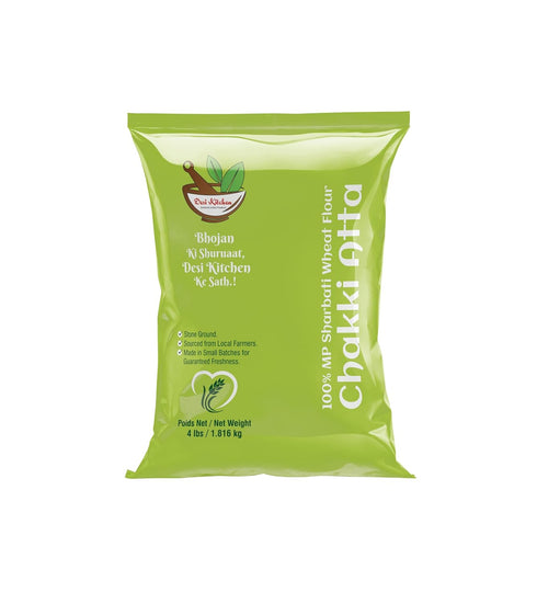 DESI KITCHEN AUTHENTIC INDIAN PRODUCTS Desi Kitchen MP Sharbati Wheat Flour (Chakki Atta) 4lbs