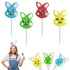 24-Pack Fruidles Happy Easter Bunnies Lollipops Suckers, Colorful Easter Eggs, Yellow Bunny Rabbit, Orange Carrot