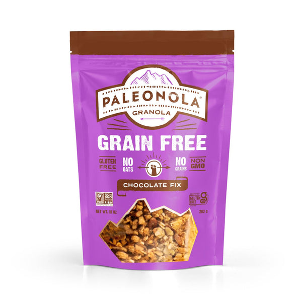 Paleonola Chocolate Fix Grain Free Granola, 10 Oz Resealable Bag (Pack of