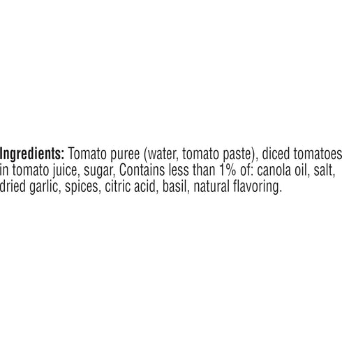 24 oz Prego Italian Tomato Sauce with Basil & Garlic, Jar