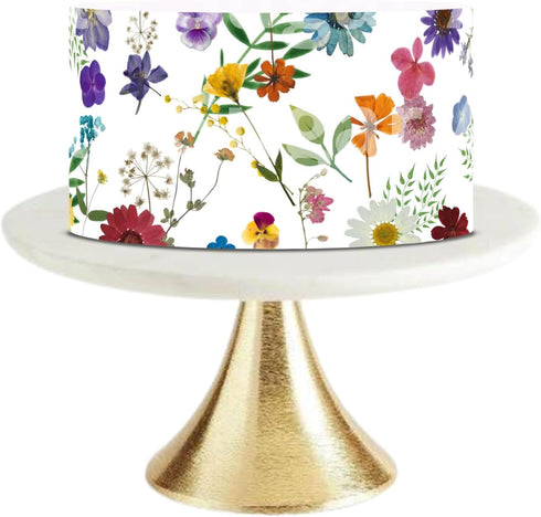 Edible Sugar Art Pressed Flower Cake Decorations, Press flowers, Pressed flower cake topper, Wildflower cake