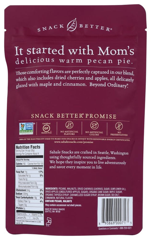4 oz- packof 4 Glazed Mix, , Maple Pecans