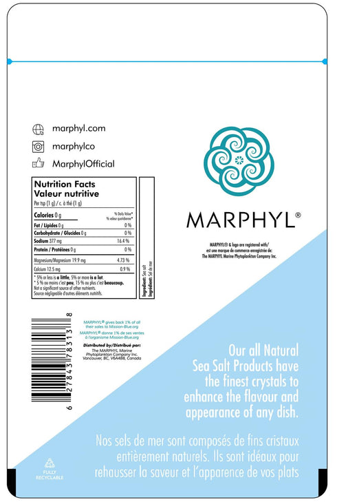 5.3 oz. MARPHYL Organic Sea Salt Flakes, White