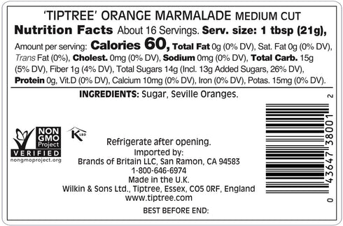 12 Tiptree Orange Marmalade, Ounce Jar
