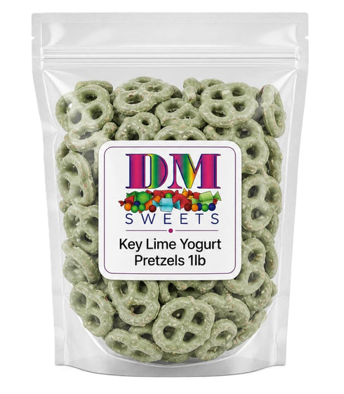 DM Sweets Key Lime Yogurt Covered Pretzels 1 lb Resealable Bag | Sweet &