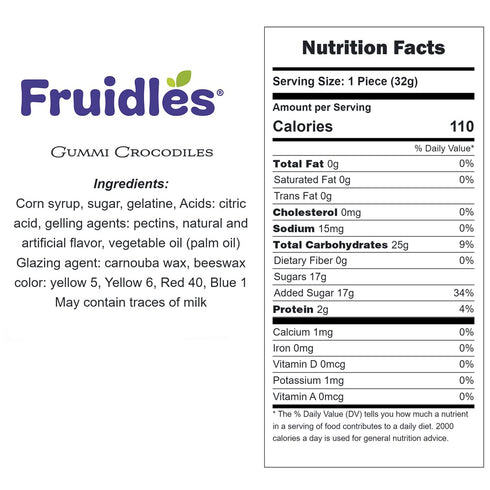 Gummy Gummies (4.4 Fruidles Crocodiles Candy, Delicious Multicolor Fruit Flavors Pounds)
