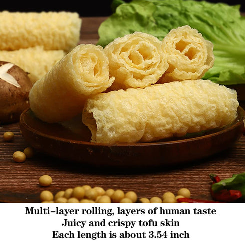 Nakazawa 120g Deep fried bean roll,Nutritious and delicious tofu skin,Golden vegetarian crispy bean roll,The best match
